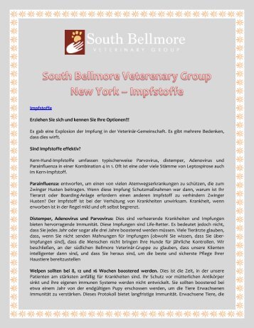 South Bellmore Veterenary Group New York – Impfstoffe
