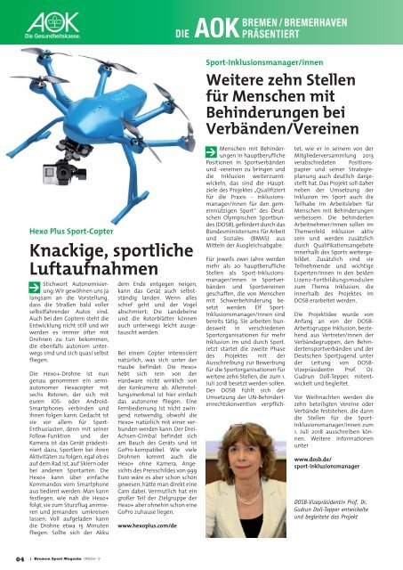 BREMER SPORT Magazin | Oktober 2017