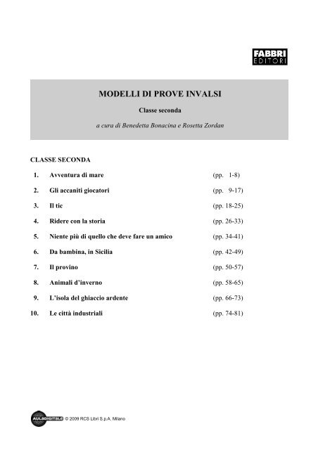 MODELLI DI PROVE INVALSI - FrancescaDeVincenti.com