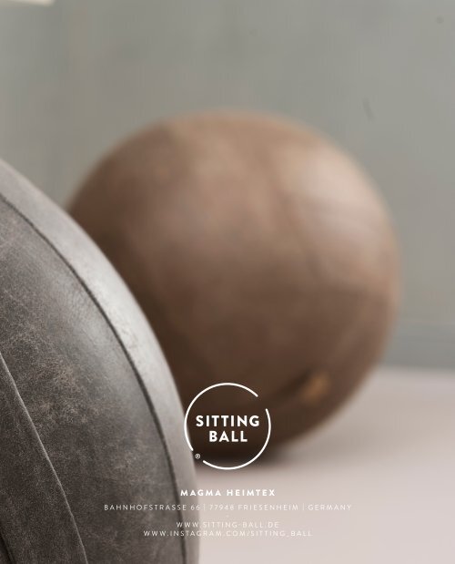 Sitting Ball - Enjoy the Balance   - Issue 2017/2018 