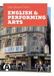 Our most popular English & Performing Arts School Trips