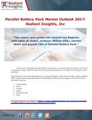 Global Parallel Battery Pack Sales Market Report 2017