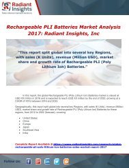 Global Rechargeable PLI (Poly Lithium Ion) Batteries Sales Market Report 2017