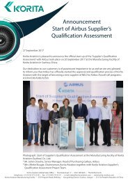 Korita Aviation Announcement - Start of Airbus Suppliers Qualification Assessment