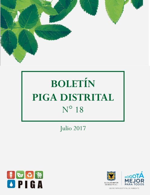 BOLETÍN PIGA DISTRITAL N°18