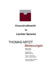 Vorsorge-Vollmacht in Leichter Sprache - Thomas Artzt