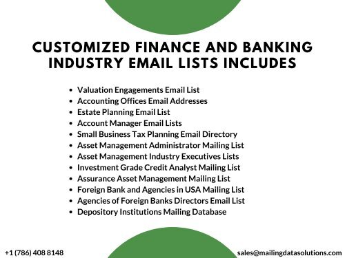 Finance and Banking Industry Email lists