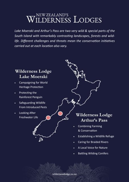 Wilderness Lodges Eco-tourism Initiatives
