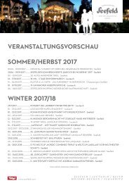 Veranstaltungsvorschau Seefeld, 06.2017 - 03-2018