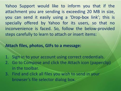 How to Attach Files to Send on Yahoo