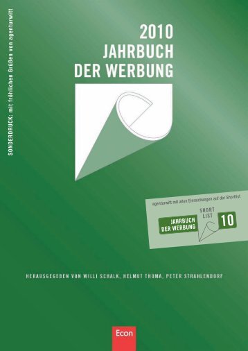 Sonderdruck "Jahrbuch der Werbung 2010" - PDF - agenturwitt