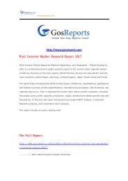 Gosreports Market forecast： Wind Inverter Market Research Report 2017