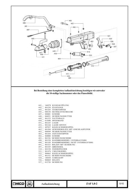 Teilehandbuch Nico Fahrzeugteile GmbH