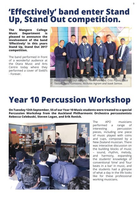 Mangere College Term 3 Newsletter 2017