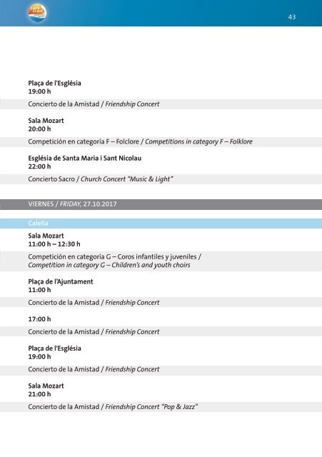 Calella 2017 - Program Book