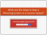 What are the steps to stop a flickering screen on a Lenovo laptop (1)