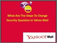 What are the steps to change security questions in Yahoo Mail?