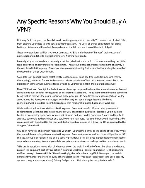 VPNs | Do You Need Them?