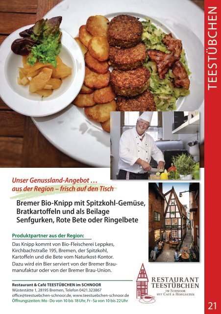 Gastronomie-Tage in Bremen 2017_Broschüre