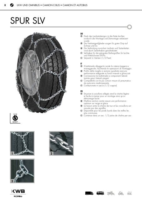 KWB Schneeketten Nutzfahrzeuge 2017