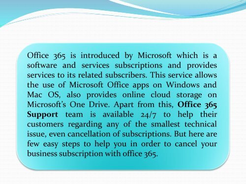 What are the steps to cancel Office 365 subscription?