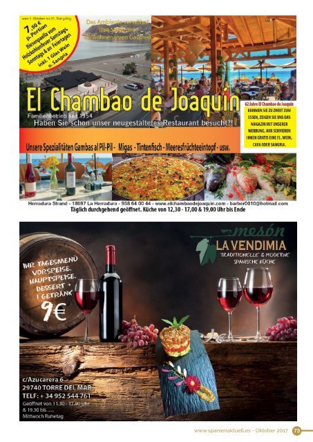 Spanien aktuell - Onlineversion - Oktober 2017