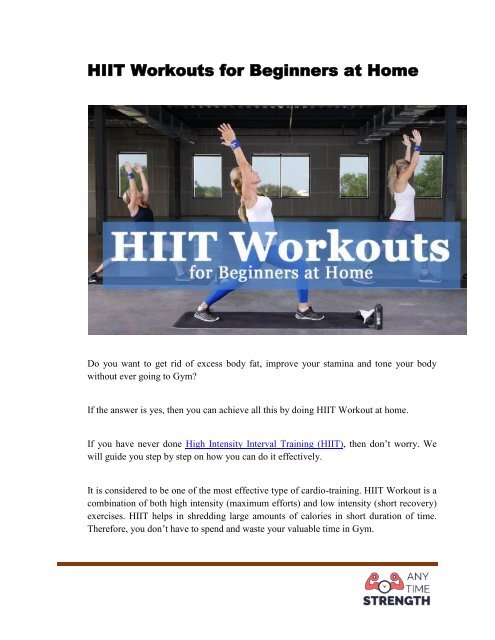 Hiit Workouts For Beginners At Home