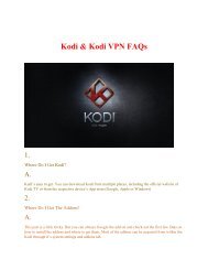 Frequently Asked Questions on Kodi and Kodi VPN