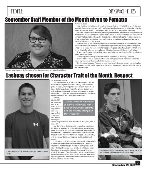 The Oakwood Times September Monthly