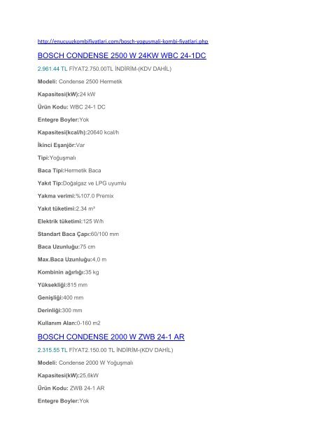 Bosch Yogusmali Kombi