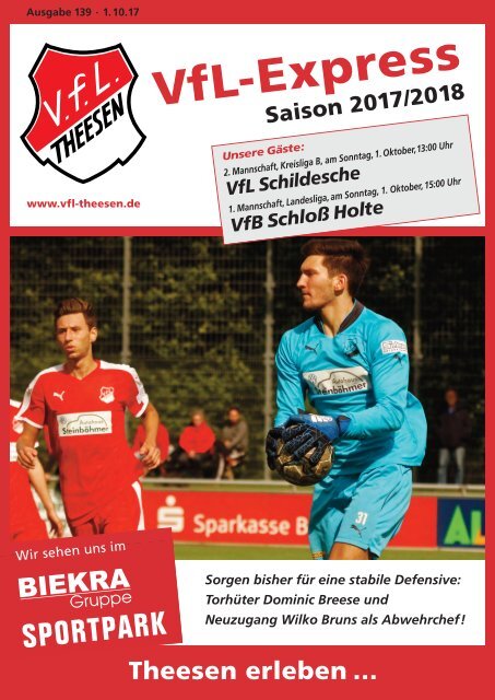 A4 Saisonheft Theesen!  17-18- Ausgabe 139 Schl.Holte