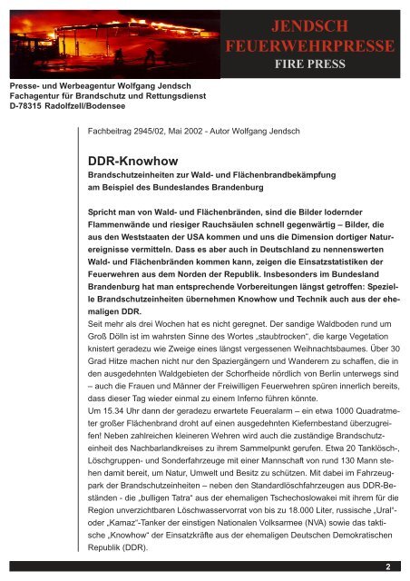 DDR-Knowhow - Wolfgang Jendsch