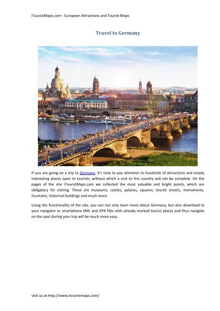 Itouristmaps Com European Attractions And Tourist Maps
