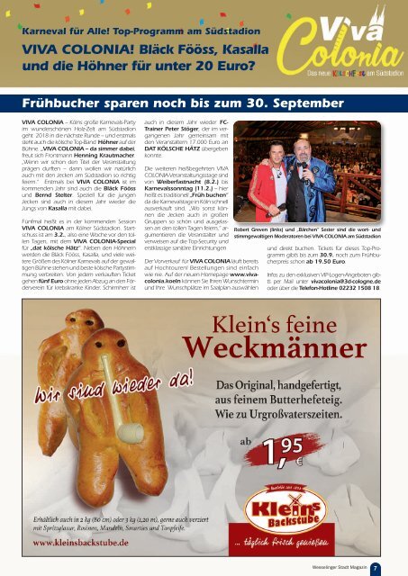 Wesselinger Stadt Magazin September 2017