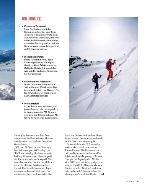 SPORTaktiv Skitourenguide 2017