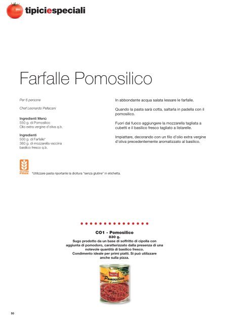 MENU Speciale Pomodorina - Settembre 2017