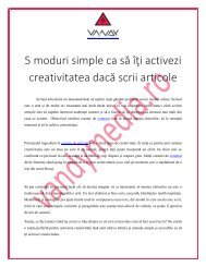 5 moduri simple ca sa iti activezi creativitatea daca scrii articole