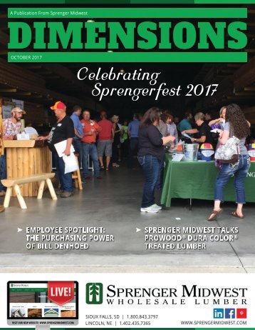 October Dimensions Newsletter from Sprenger Midwest