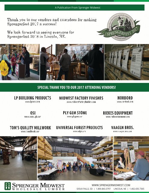 October Dimensions Newsletter from Sprenger Midwest