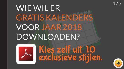 Wie wil er gratis kalenders (jaar 2018) downloaden en printen?