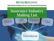Insurance Industry Mailing List