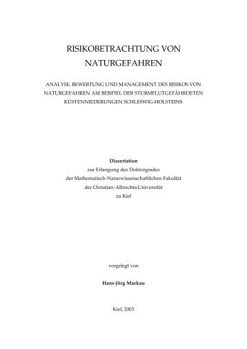 risikobetrachtung von naturgefahren - Christian-Albrechts ...