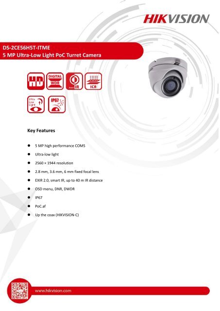 DS-2CE56H5T-ITME(3.6mm)
