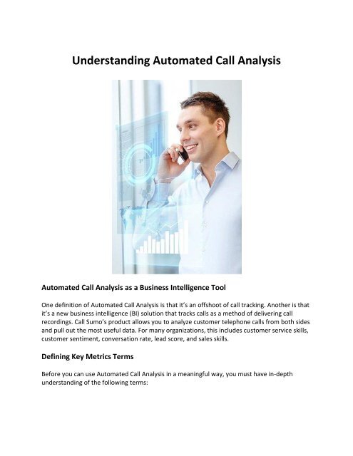 Understanding Automated Call Analysis
