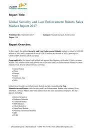 Security and Law Enforcement Robots Sales Market Report 2017