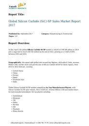 Silicon Carbide (SiC)-SP Sales Market Report 2017