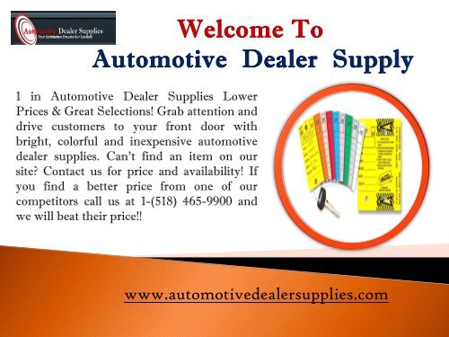 Basic Auto Dealer Starter Kit