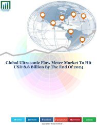 Global Ultrasonic FlowMeter Market To Hit USD 8.8 Billion By The End Of 2024
