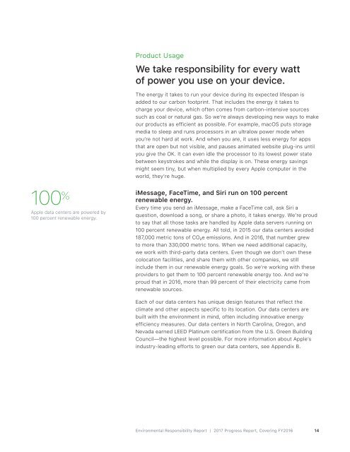 Apple Environmental Responsibility Report