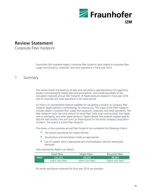 Apple Environmental Responsibility Report